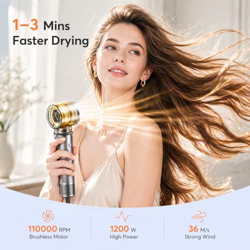 Image of Bopcal Hot Air Styler Wrap, Multi Hair Styler Dryer Brush, 110,000 RPM Fast Drying Hair Dryer Brush with Auto Curling, No Heat Damage Ionic Styler for Curl, Straighten & Volume
