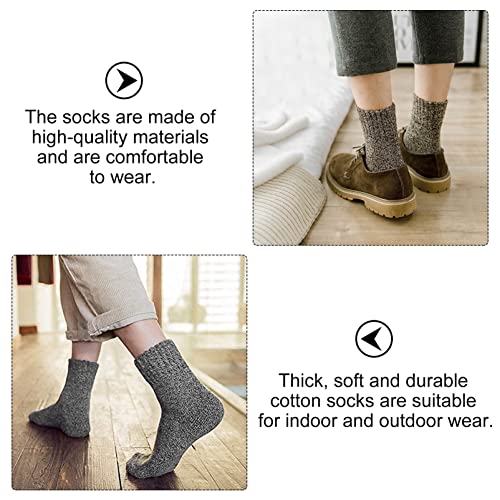 5 pares de meias masculinas de inverno BesPORTBLE, meias de lã grossa, vintage, para esportes ao ar
