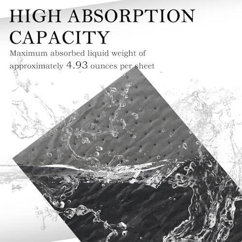 Image of 30PCS Oil Absorbent Pads 13 * 10.1 inch,Powerful Polypropylene Oil Spill Mat Absorbs Soaks Coolant /Oil /Grease /Water-Based Fluids,Universal Reusable Oil Drain Splash Pad Car Accessories (30PCS)