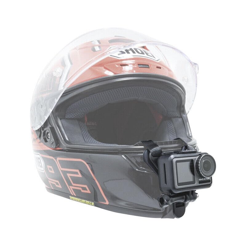 Support Casque Moto Pour Caméra Action - Compatible GoPro, Fixation Menton Antidérapante