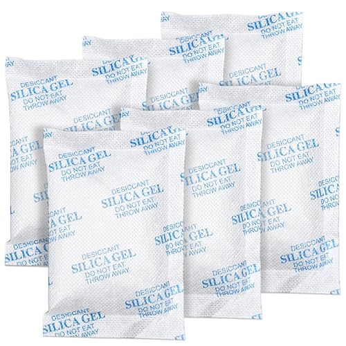Nyganmelloz 12 Packs 100g/per Silica Gel Desiccant Bags Reusable Moisture Absorber Dehumidifier Packs for Clothes Storage Home Kitchen Electronics Camera Safe Non Toxic