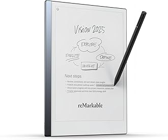 reMarkable 2 Tablet with 10.3” Digital Paper Display, featuring Pen with eraser, USB-A to USB-C Cable (Renewed)