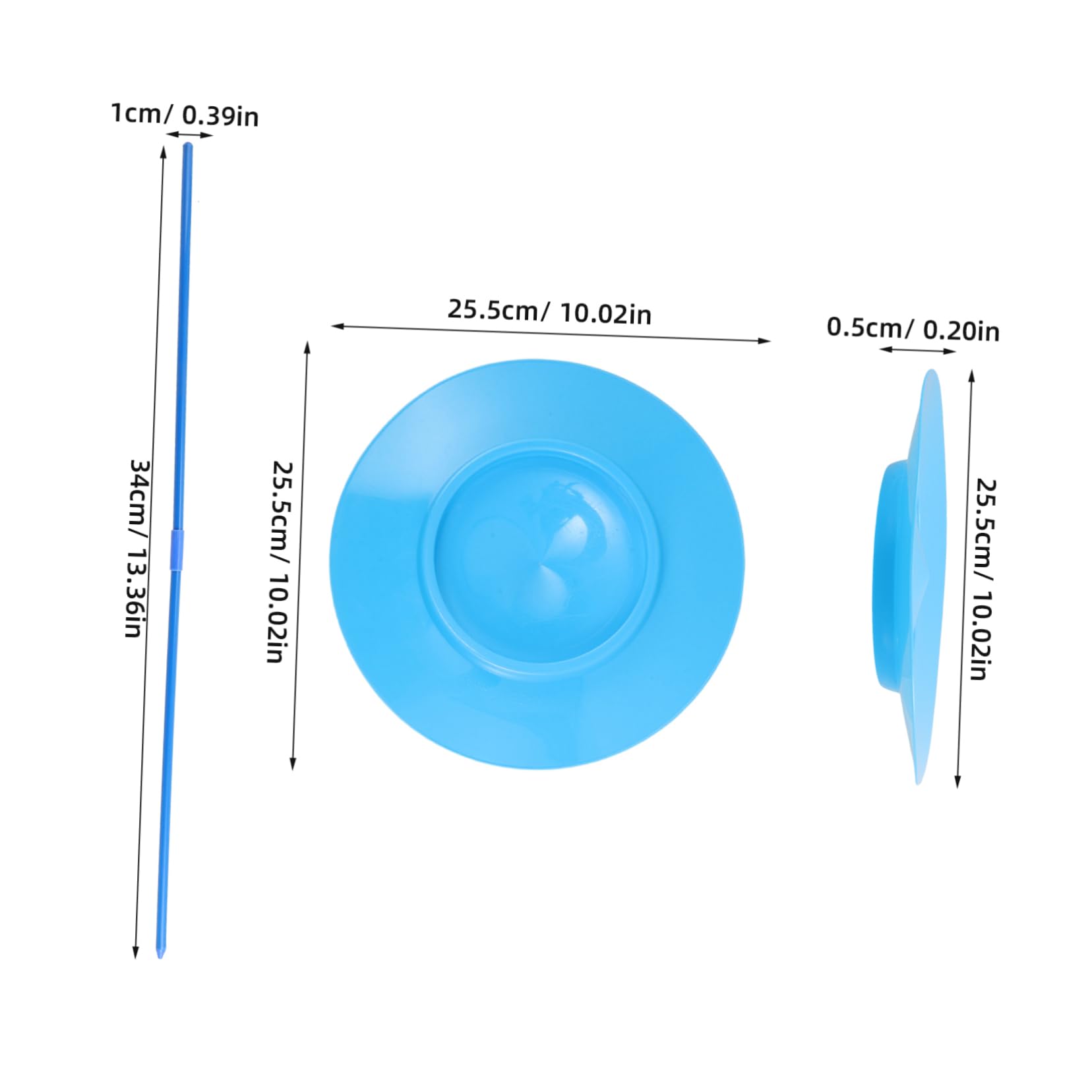 Hemoton 2pcs Juggling Props Juggling Stick Juggling Trick Plates Soft Spinning Plate Circus Juggling Skill Juggling Plates for Parties Colorful Circus Plates Plastic