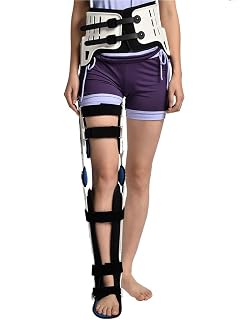 Hip Brace and Groin Support,Knee Ankle Foot Orthosis Brace,Hip Knee Ankle Foot Orthosis Leg Fracture, Lower Limb Paralysis, Hip Walking Fixed with Walking Boots Brace (Right-Right