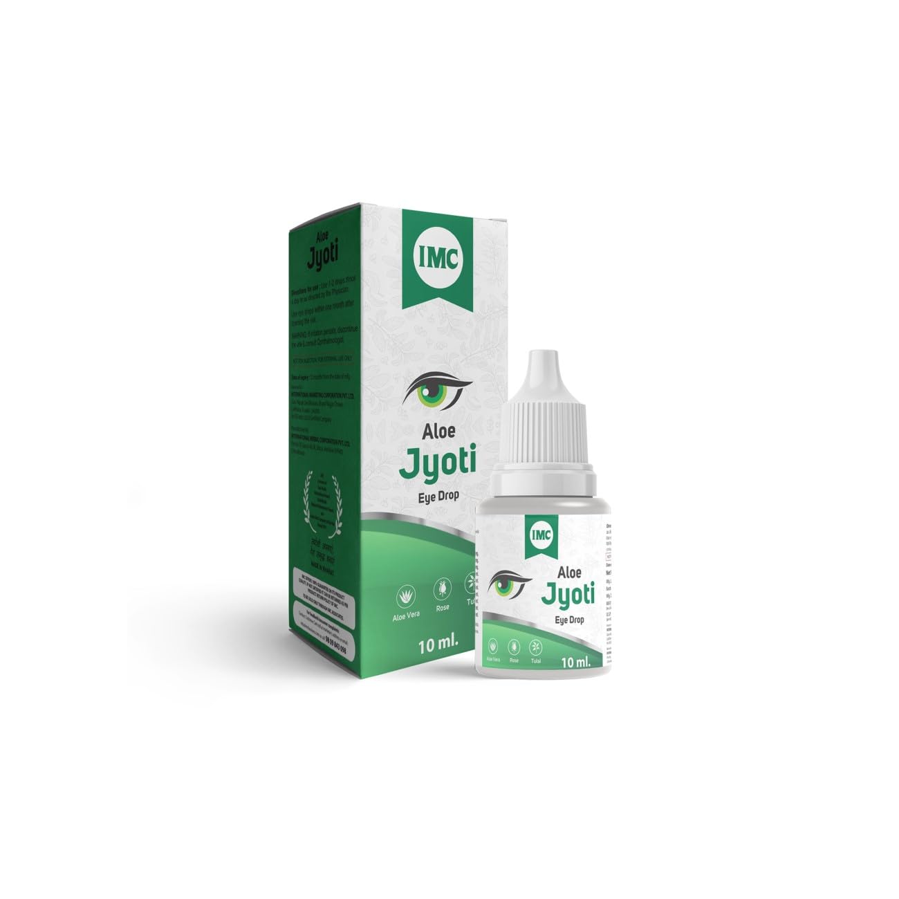 IMC Aloe Jyoti Eye Drop -10ml | Enriched with Extracts like Aloe Vera, Glycerin, Gulab Ark and Tulsi