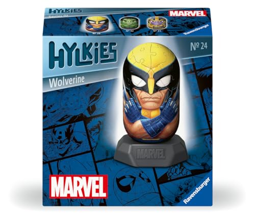 Ravensburger Puzzle 3D Hylkies Édition Marvel Figurine n°24 Wolverine Adultes et Enfants 54 pièces numérotées à Assembler sans Colle Support Inclus Marvel 12008011