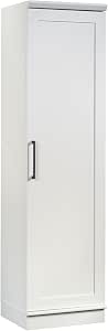 Sauder HomePlus Pantry Storage Cabinet, Soft White, Single Door with Adjustable Shelves