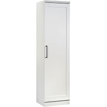 Sauder HomePlus Pantry Storage Cabinet, Soft White | Single Door, Adjustable Shelves, Kitchen Storage Cabinet