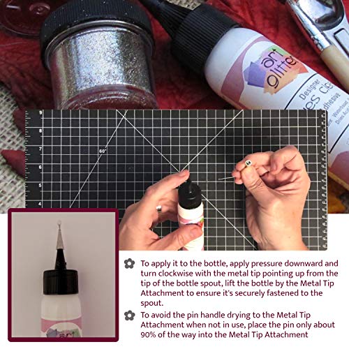 Art Glitter Designer Dries Clear Adhesive Non-Toxic Water-Based 2Oz (60Ml) And 16Oz (480Ml) With Metal Tip Precision Application Writing Tool — Arts And Crafts Scrapbooking Supplies Kit #TOP3
