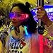 Produktbild LLIIAYUK Party Neon Brille Cyberpunk LED Visier Leuchtbrille Futuristische elektronische Visierbrille Leuchten Prop für Festival Geburtstag Weihnachten Halloween Controllable