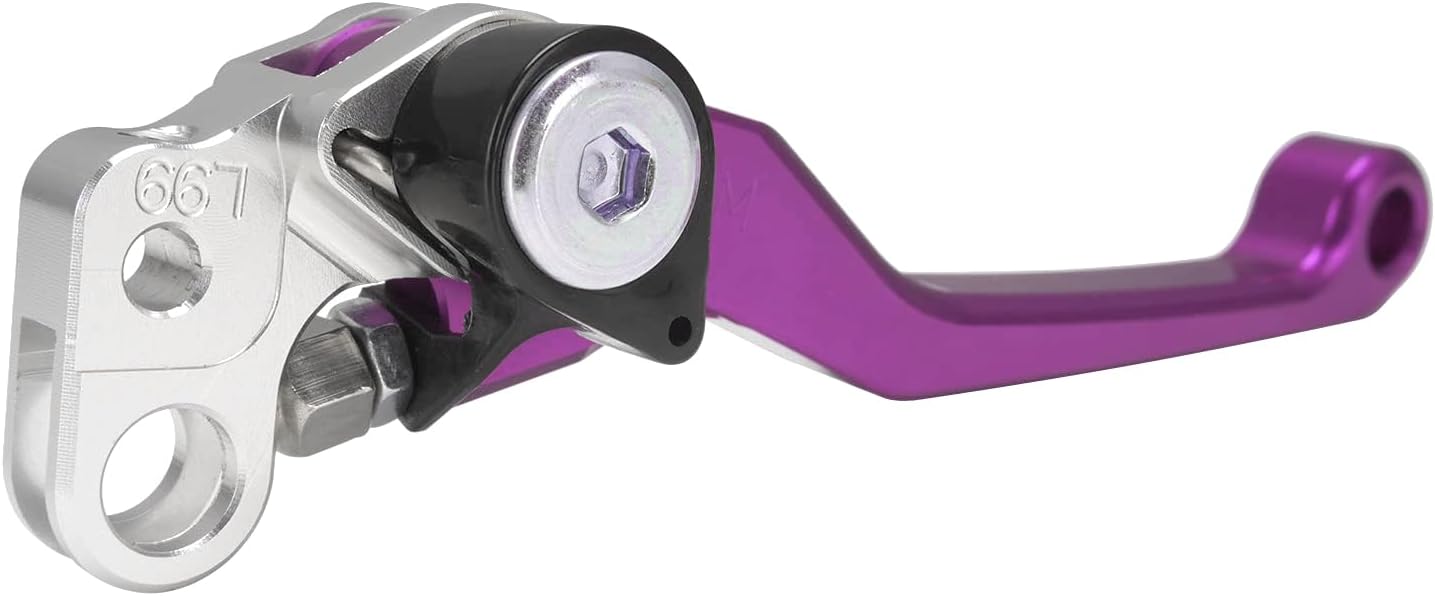 Electric Dirt Bike Brake Lever CNC for Surron LBX, Foldable Levers Adjustable for Sur Ron Light Bee X Purple