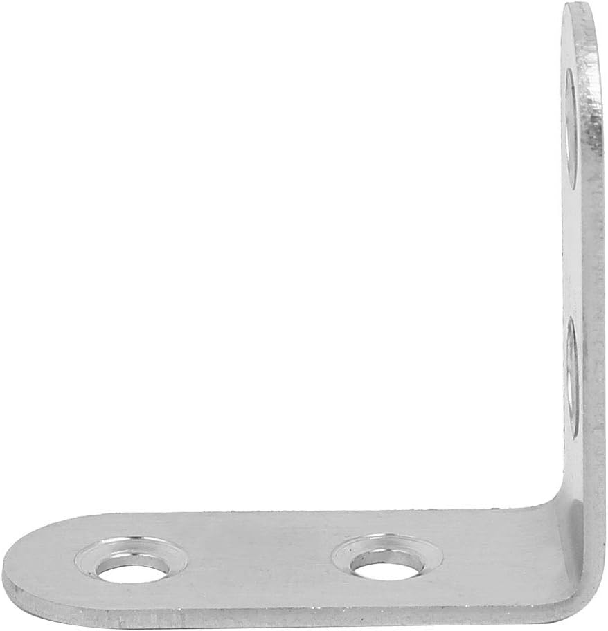 42mmx42mmx17mm Stainless Shelf Brackets & Supports Steel L Shaped Angle Brackets Corner Brackets Braces 25pcs
