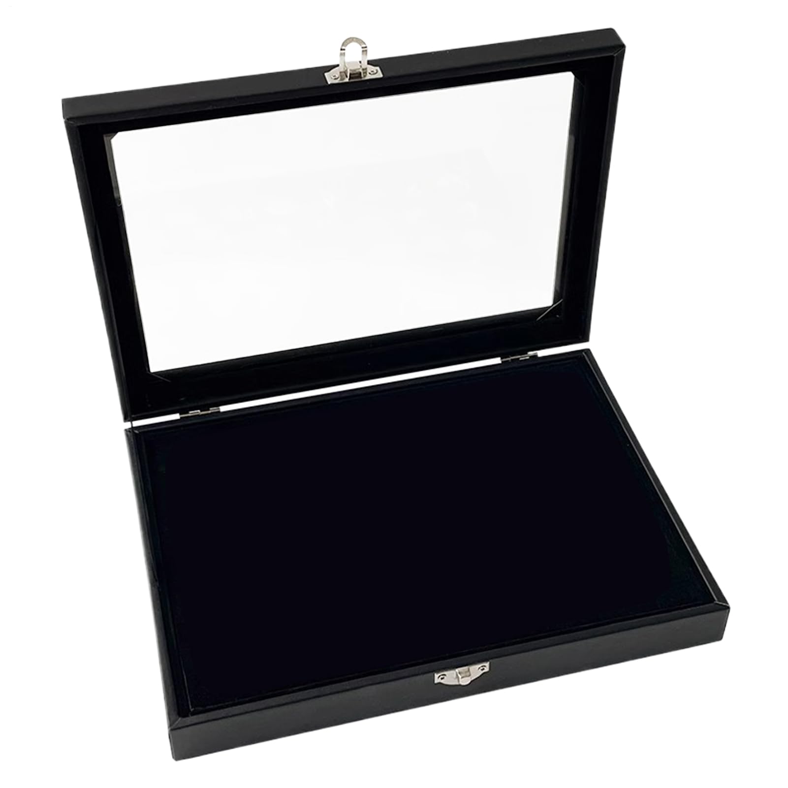Pin Display Board, Trading Box Frame Organizer, Multi-Purpose Storage Case, Secure Protective Design, Wall and Tabletop Use, 7.87x5.91x1.77 Inches, Black, Single Pack