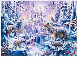 EACHHAHA 1000 Piece Winter Jigsaw Puzzles for Adults-Cardboard Puzzles- Relax Puzzles Games-Brain Teaser Puzzle-for Kids and Adults Gifts (Wolf Castle-70x50cm/27.5x19.7in)