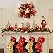 Valery Madelyn Pre-Lit 24 Inch Luxury Red Gold Christmas Wreath for Front...