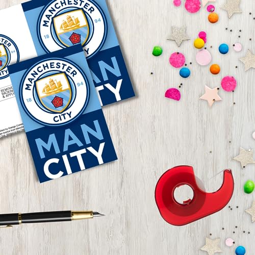 manchester city fc paper gift wrap sheets set one size bluewhite