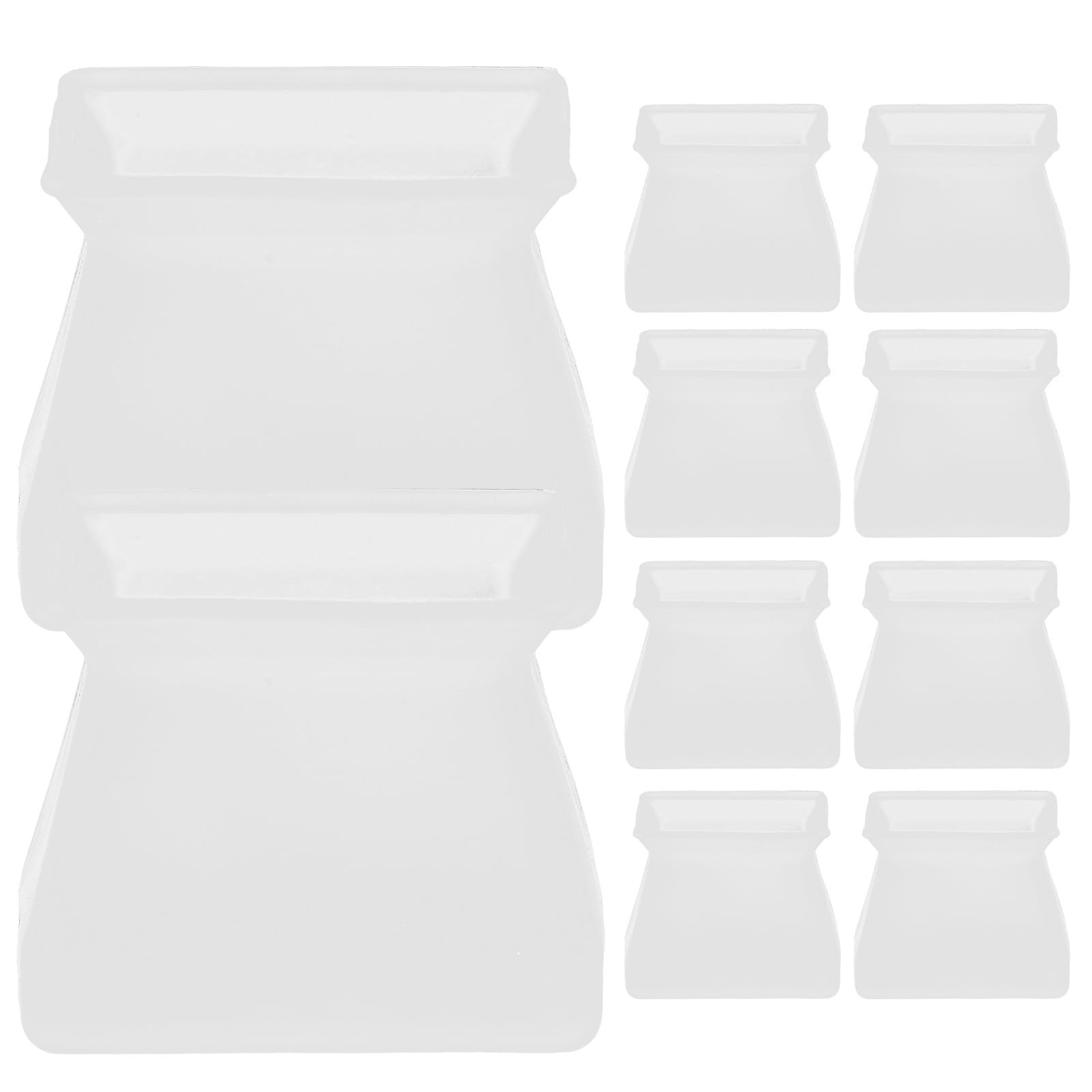 10 tapas cuadradas de silicona para patas de silla, antideslizantes, protectores de patas de muebles, almohadillas para proteger el suelo de sillas de madera dura