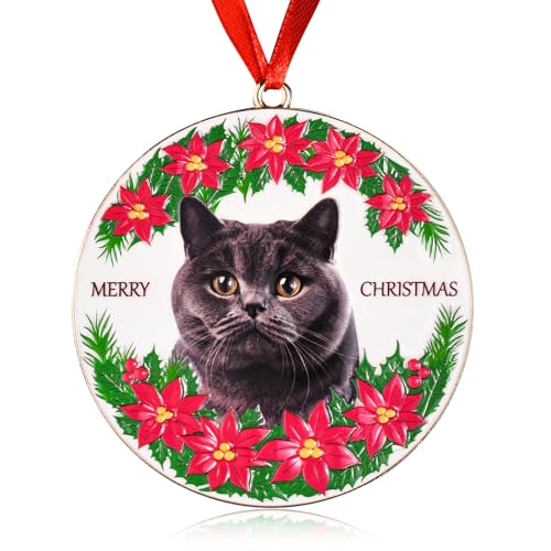 VIVIKEN British Shorthair 3D Metal Christmas Ornament
