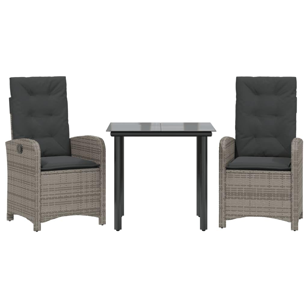 Table et chaises de jardin réglables en résine tressée contre le mal de dos