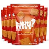 WHY? SNACKS Low-Carb Keto Crackers, ORIGINAL CHEDDAR, 6 Pack, Grain-Free, Gluten-Free, Low-Carb Snac