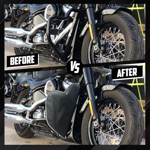 Soft Lower Chaps Protectores de Barra de Motor y Calentadores de Piernas para Harley Softail 2018 en adelante | Nylon duradero resistente al viento y escombros, con bolsillos de almacenamiento miniatura 2