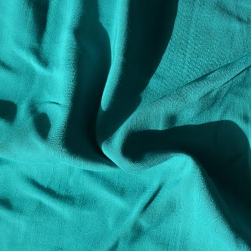 Raw Silk Noil Fabric Aqua Dupioni/Broadcloth 60" Wide | by the Yard | Silk Cloth 100% Mulberry Fabric Material Pure Clearance