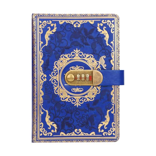 GenYoung Lockable Diary A5 PU Leather Secret Password Journal