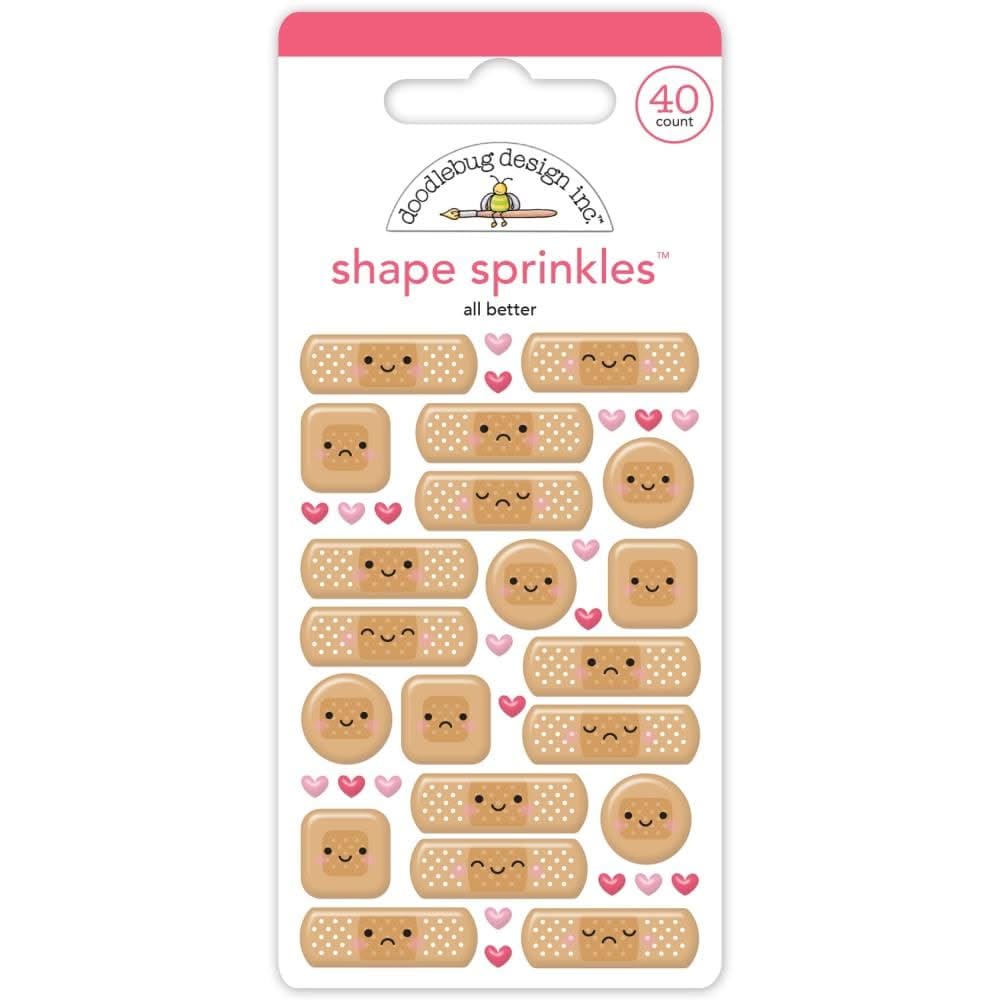 Doodlebug Sprinkles Adhesive Enamel Shapes-All Better, OSFA