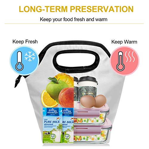 Naanle Mermaid Scale Insulated Zipper Lunch Bag Cooler Tote Bag For Adult Teen Men Women, Ocean Mermaid Lunch Boxes Lunchboxes Meal Prep Handbag #TOP5