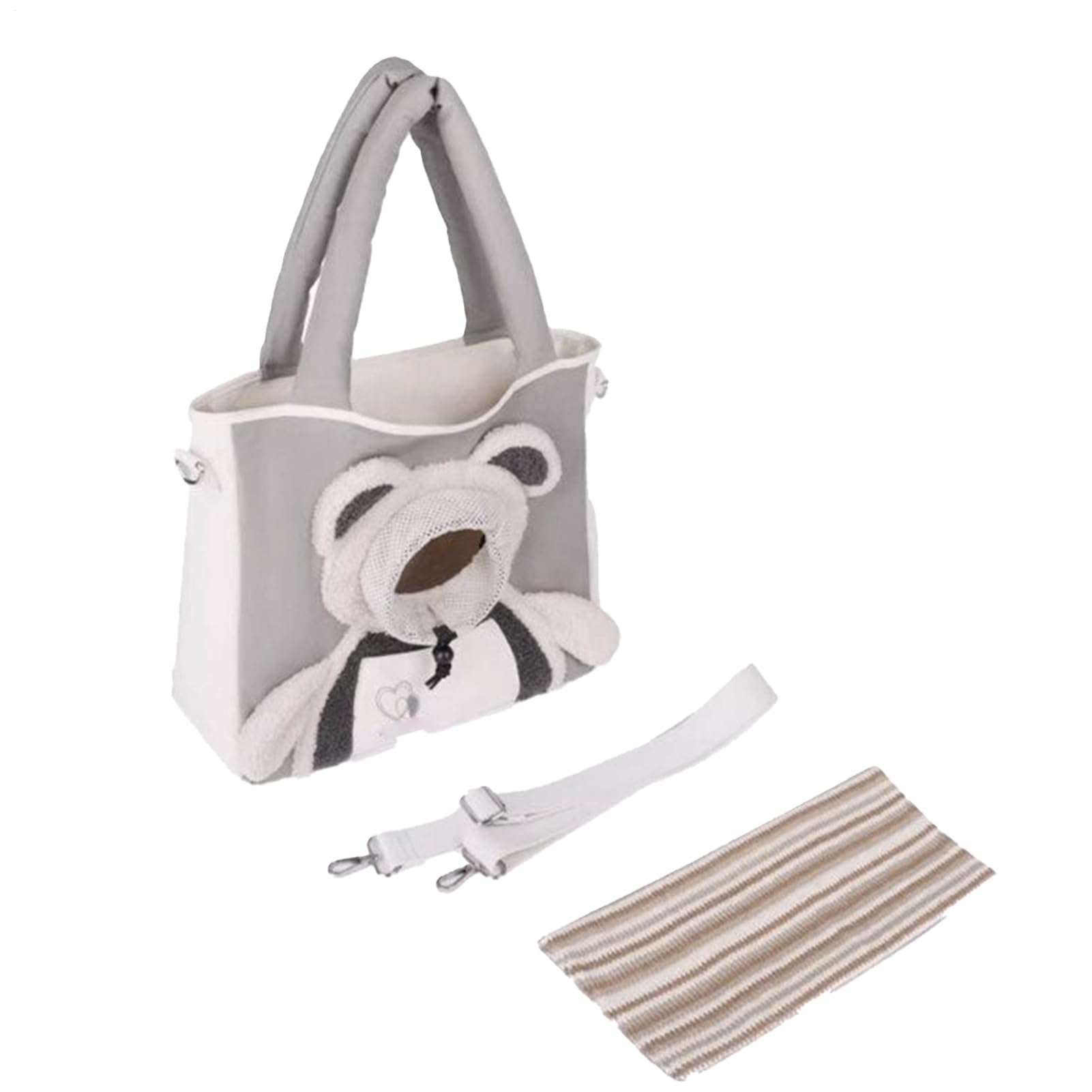Bolsa de viaje para gatos en forma de oso para paseos cómodos