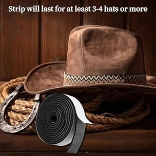 Mikzhskr Hat Tape Roll 80" Hats Size Reducer Insert Foam Filler Cap Sizing Tape Self Adhesive for Hard Hat, Graduation Cap, Cowboy, Fedora, Baseball Caps, Pana, Straw, Western (Black)