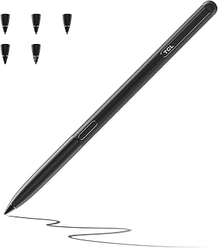 TCL T-Pen Pro Genuine Stylus Pen for TCL Note A1 NXTPAPER Digital Pen Ultra Low Latency High Sensitivity Paper-Like Writing Digital Eraser with 5 Replacement Tips for Illustration, Memo Making