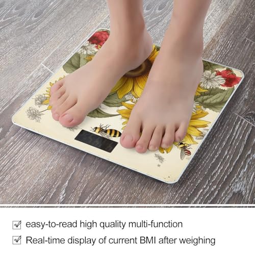 Báscula Digital de Baño con Vidrio Templado y Pantalla LCD miniatura 5