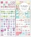Lamare Fitness Planner Stickers for Planner - Workout and Fit Stickers - 12 Sheets