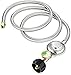 LITYPEND 5 FT BBQ Grill Low Pressure Propane Regulator Hose with Gauge for Gas Pit, Stove, Shipping from The USA