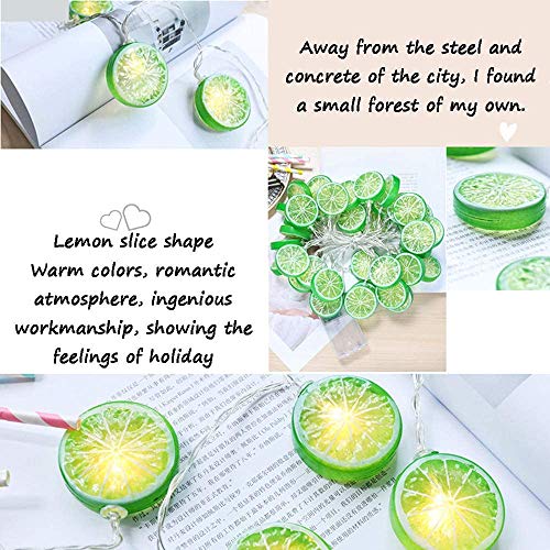 Catena di luci a forma di fata di limone verde