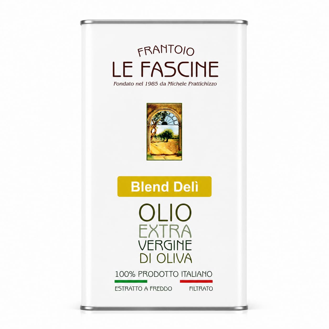 Le Fascine Delicato - 100% włoska DELIKATNA oliwa z oliwek extra virgin ekstrahowana na zimno 100% wyprodukowana z oliwek prowansalskich Ogliarola i Leccino (puszka 5 litrów)