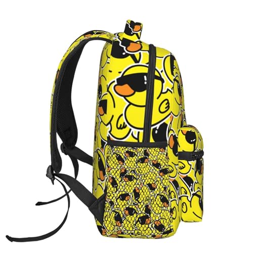 Cool Duck Cartoon Funny Backpack For School Laptop Bags Bookbag Big Casual Daypack For Student Girls Boys Kids Teens Travel Sports Work3