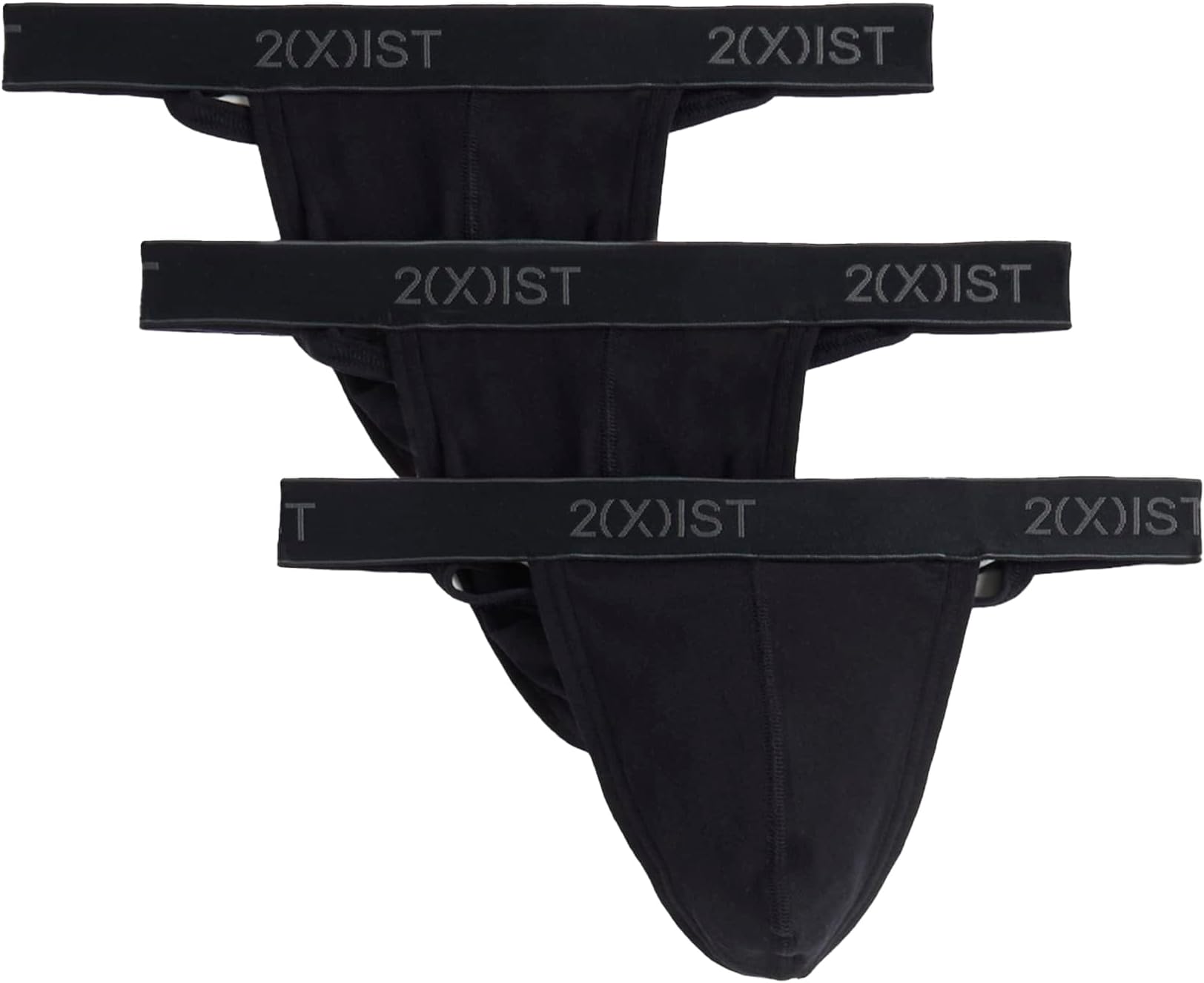 2(x)ist Men's Essential Cotton 3 Pack Y-Back Thong