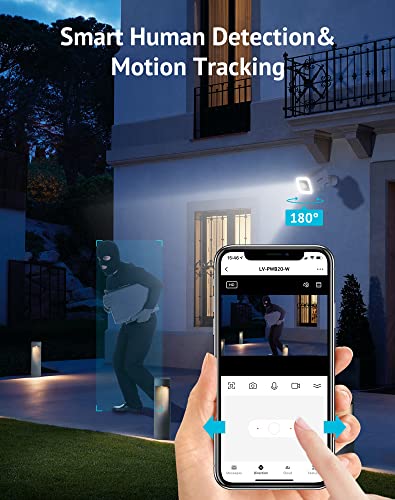 Laview 4Mp Cameras For Home Security,270°View Range 2K Security Camera Outdoor With Starlight Color Night Vision,Audible Alarm,Human Detection,Us Cloud & Sd Card Storage,Compatible With Alexa #TOP2