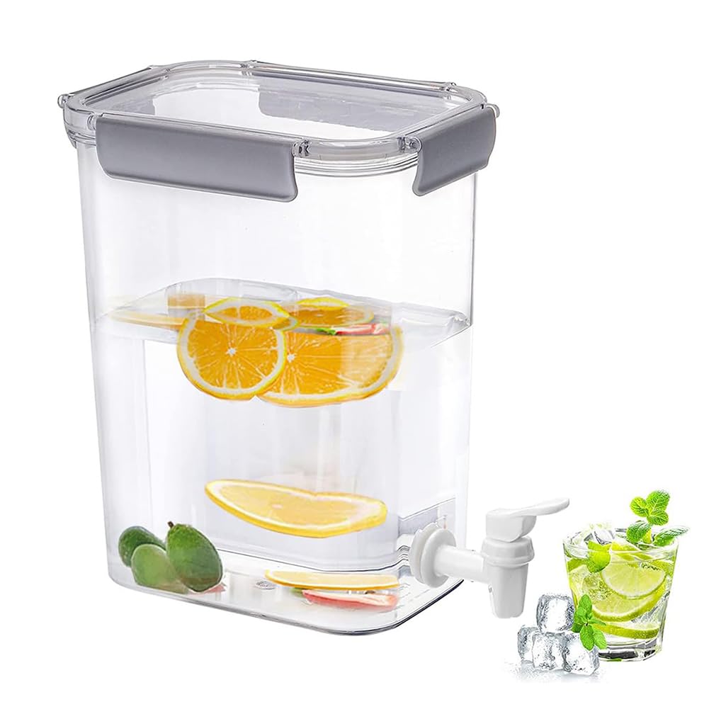 Dozownik napojów 3,5 l/4,5 l Lodówka Dozownik wody ze szczelnym kranem, Zimny ​​czajnik o dużej pojemności do lemoniady z sokami owocowymi, Podróżny pojemnik na wodę na biurko 4.5L B