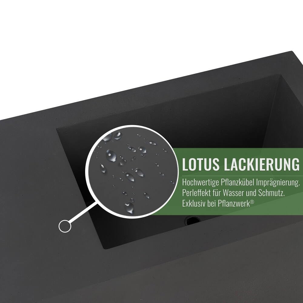 Pflanzwerk® Pflanzkübel Gartenbank Relax 42x110x44cm Anthrazit * Frostbeständige Sitzbank * * Deutsche Premiumqualität * * Lotus-Effekt Imprägnierung *