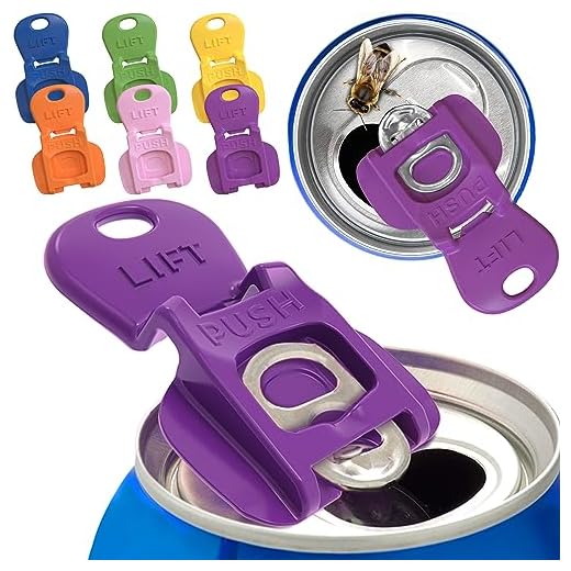 Capa completa Abridor de abas fácil Novo e melhorado 6PK Beverage Barricade 2.0 da Avant Grub. Tampa protetora de lata de bebida colorida para refrigerante, cerveja, escudos de coca de insetos,