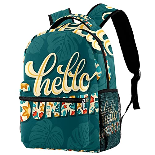 Sac à dos ordinateur portable imprimé aquarelle multicolore imperméable mixte