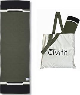 Atvi.fit Pure cotton anti-skid, machine wash yoga mat. 73inches x 24inches, 5mm thickness (5mm(Olive green)) Price In India