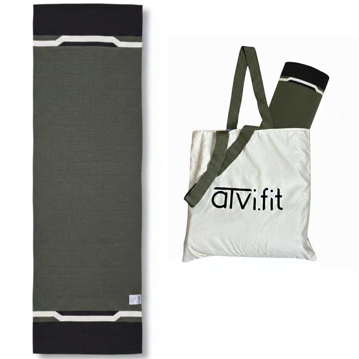 Atvi.fit Pure cotton anti-skid, machine wash yoga mat. 73inches x 24inches, 5mm thickness (5mm(Olive green)) - Review, Price and Buying Guide
