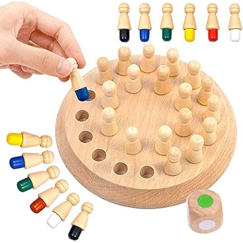 Gxhong Memory Match Stick Schach, Holzspiele hölzernes gedächtnis-Schach Cover
