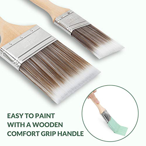 Paint Roller Kit, 9 Inch 4 Inch Paint Roller, Paint Tray, Paint’s Multi-Tool, Paint Brushes, 15 Pcs House Painting Supplies for Home Improvement, Reusable Rolling Brushes,Tray, Easy to Clean - Thumbnail 3