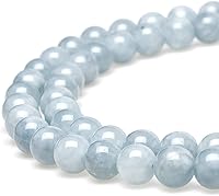 Vista 225 de MJDCB Natural Multicolor Volcanic Lava Stone Round Loose Stone Beads DIY for Jewelry Bracelet Making 15" (6mm, White)