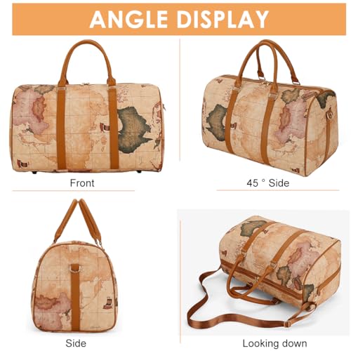 Image of PALAY Tote Bag for Woman Brown Large Duffle Bag Travel Tote Luggage Style
